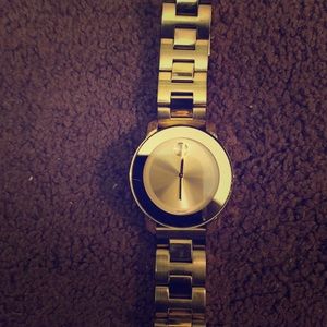 Used Movado BOLD Gold Watch 100%  Authentic